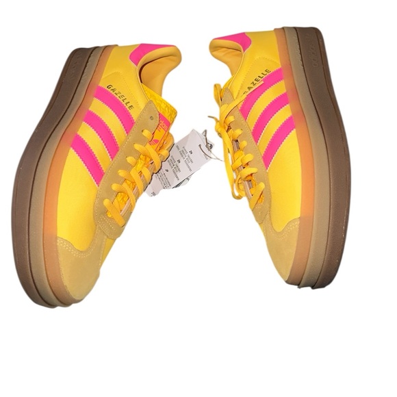 adidas Gazelle Yellow and Pink Sneakers - Picture 12 of 14